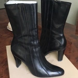 ⭐️Arturo Chiang Carnie Blk Mid Calf Leather Boots